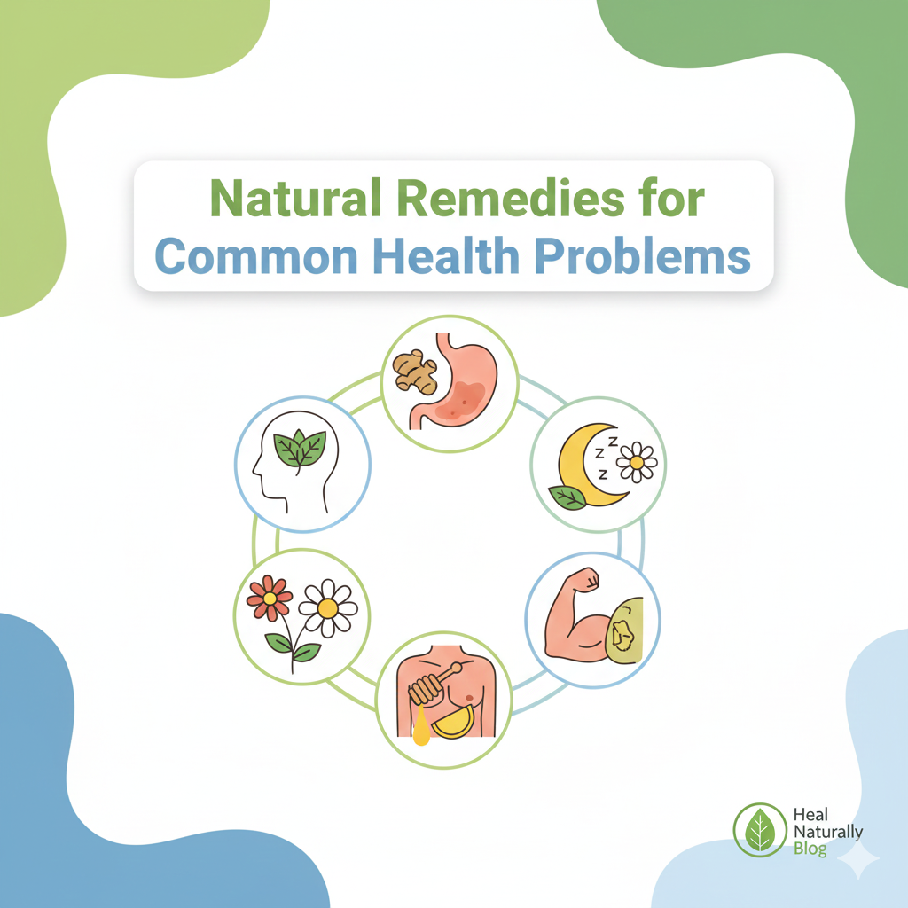 Natural remedies for common health problems using herbs and home ingredients