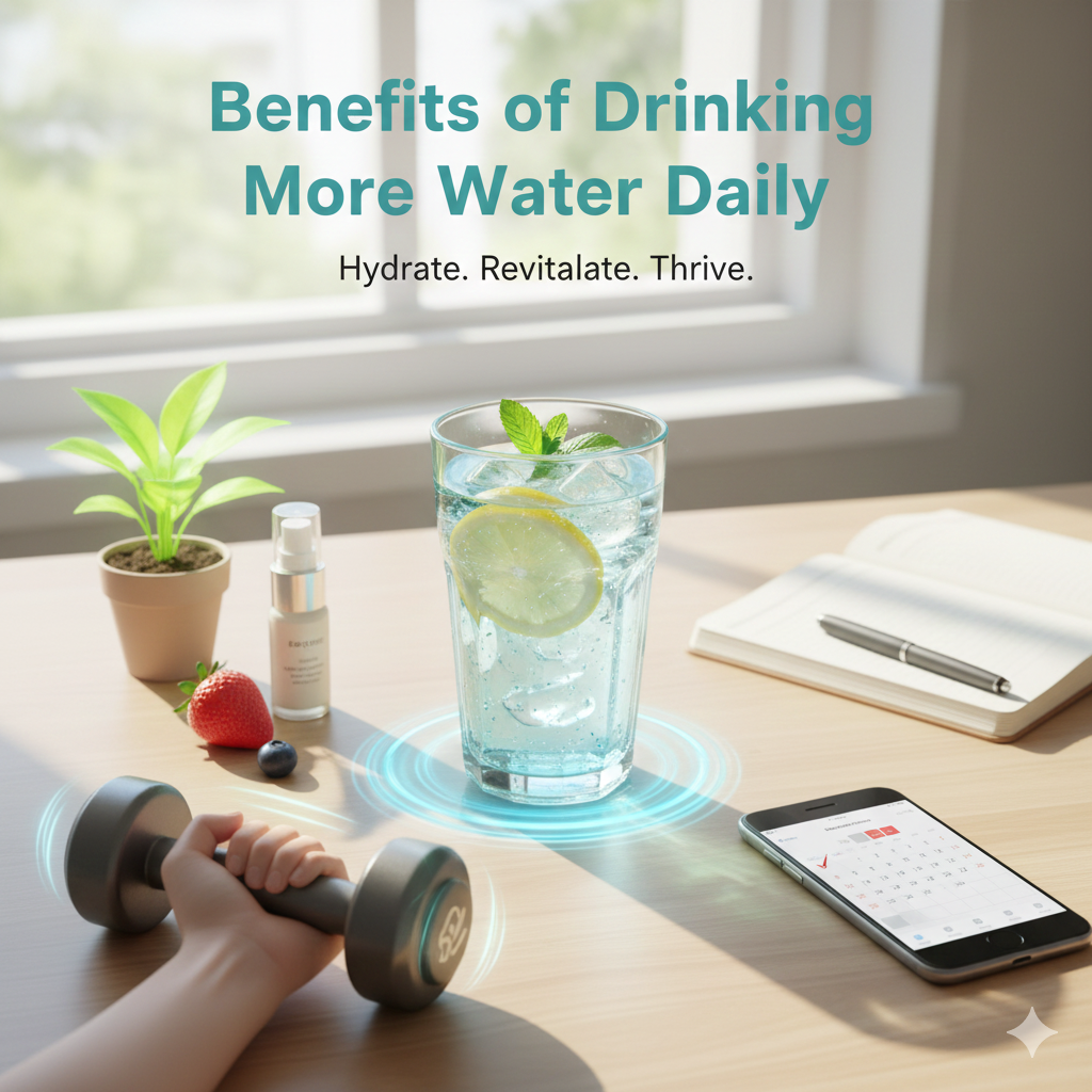 Person drinking water daily for better hydration and improved health.