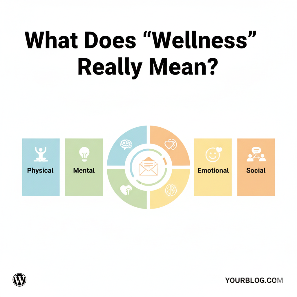 What does wellness really mean illustrated through holistic lifestyle balance